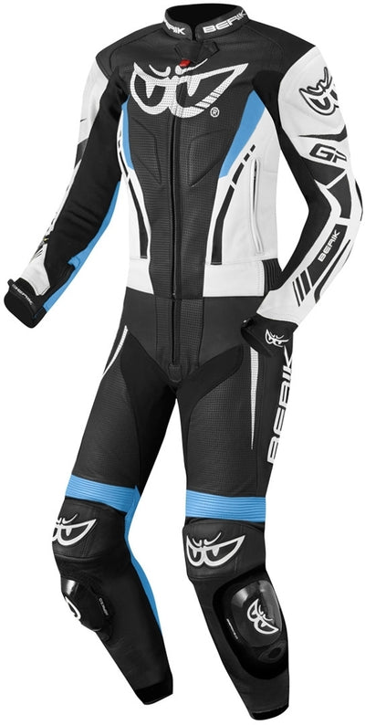 Berik Monza Ladies Two-Piece Motorcycle Leather Suit#color_black-white-blue