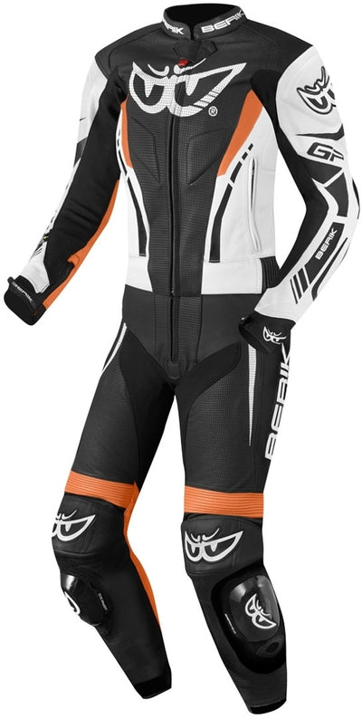 Berik Monza Ladies Two-Piece Motorcycle Leather Suit#color_black-white-orange