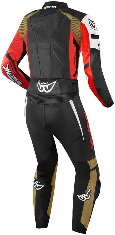 Berik Monza Ladies Two-Piece Motorcycle Leather Suit#color_black-red-gold