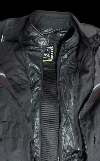 Berik Safari Pro Veste textile de moto imperméable 3en1