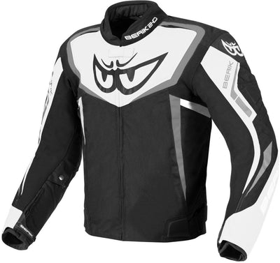 Berik Bad Eye Waterproof Motorcycle Textile Jacket#color_black-white
