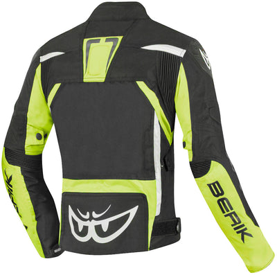Berik Bad Eye Waterproof Ladies Motorcycle Textile Jacket#color_black-yellow