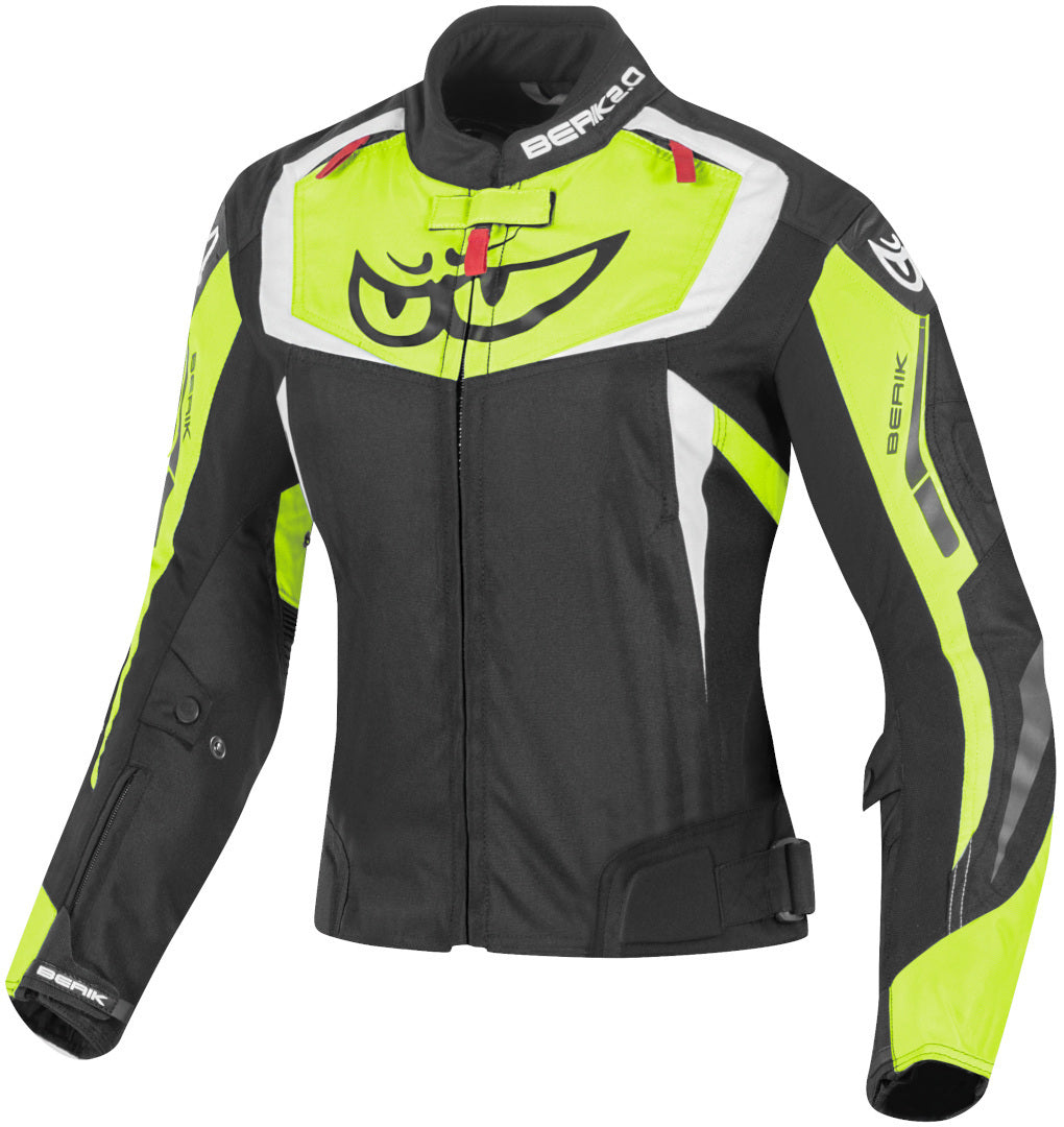 Berik Bad Eye Waterproof Ladies Motorcycle Textile Jacket#color_black-yellow