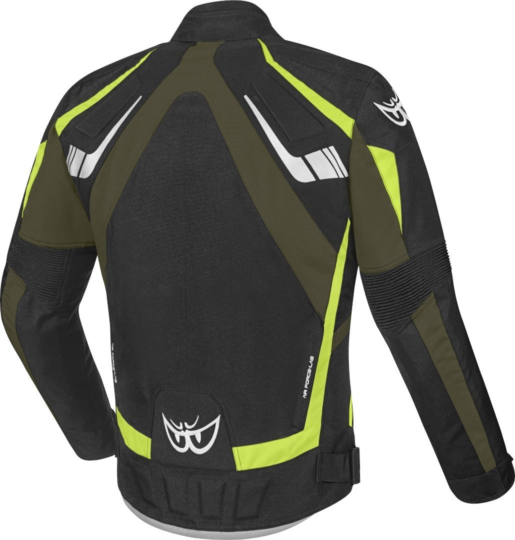 Berik Radic Waterproof Motorcycle Textile Jacket#color_black-green