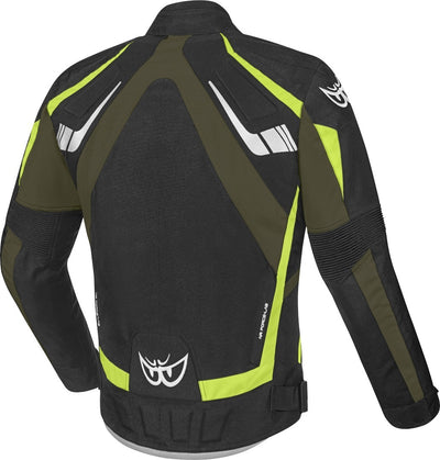 Berik Radic Waterproof Motorcycle Textile Jacket#color_black-green