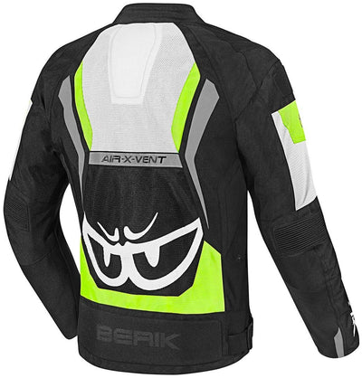 Berik Imola Air Motorcycle Textile Jacket#color_black-white-yellow