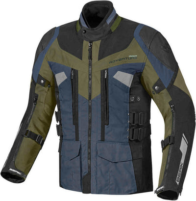Berik Striker Waterproof 3in1 Motorcycle Textile Jacket#color_green-black-dark-grey