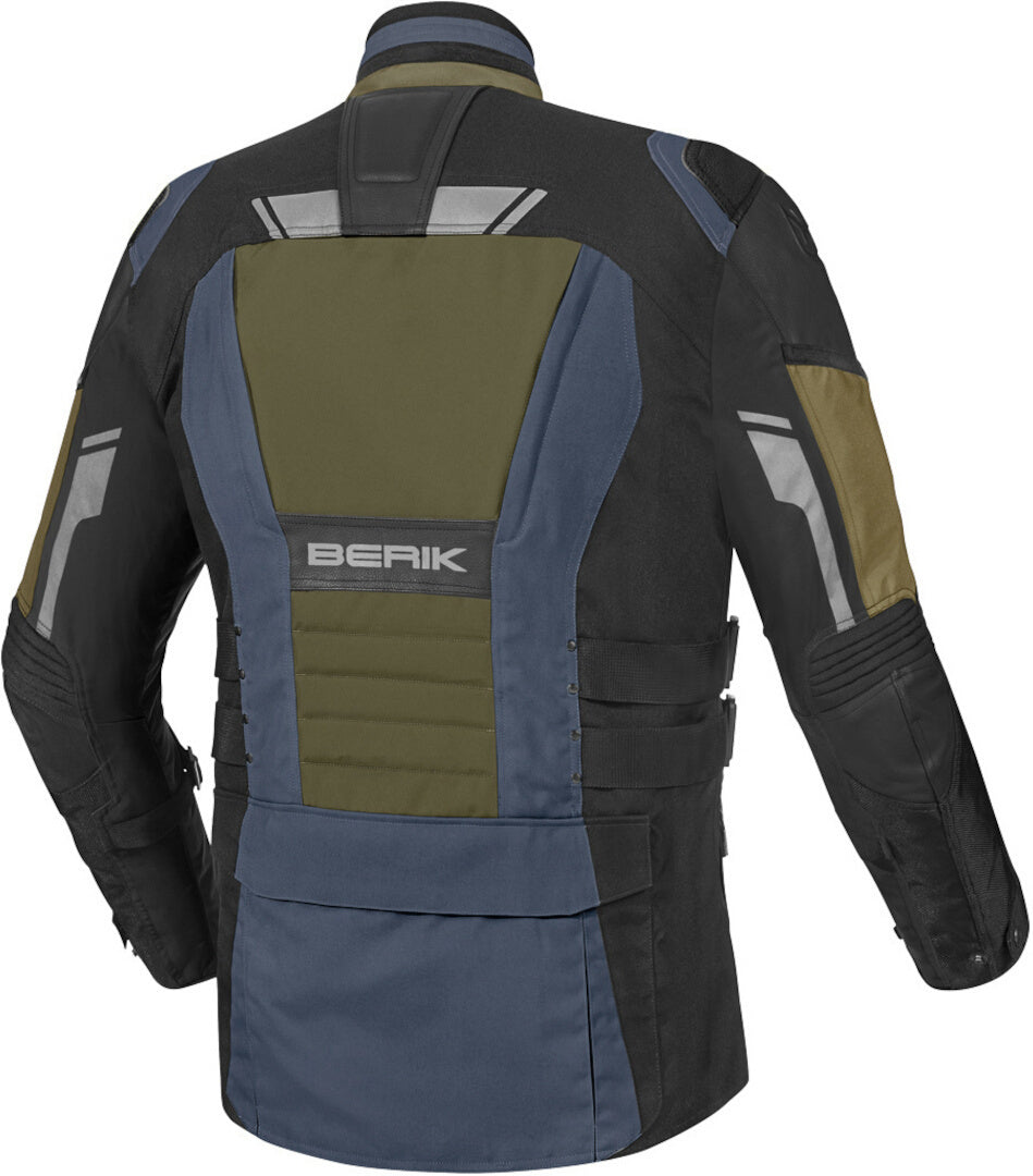 Berik Striker Waterproof 3in1 Motorcycle Textile Jacket#color_green-black-dark-grey