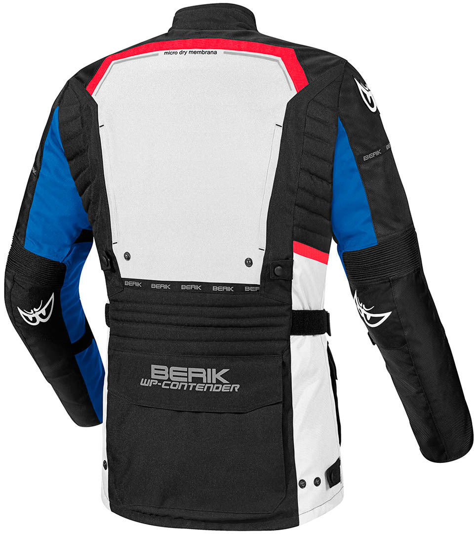 Berik Torino Waterproof Motorcycle Textile Jacket#color_black-blue-red