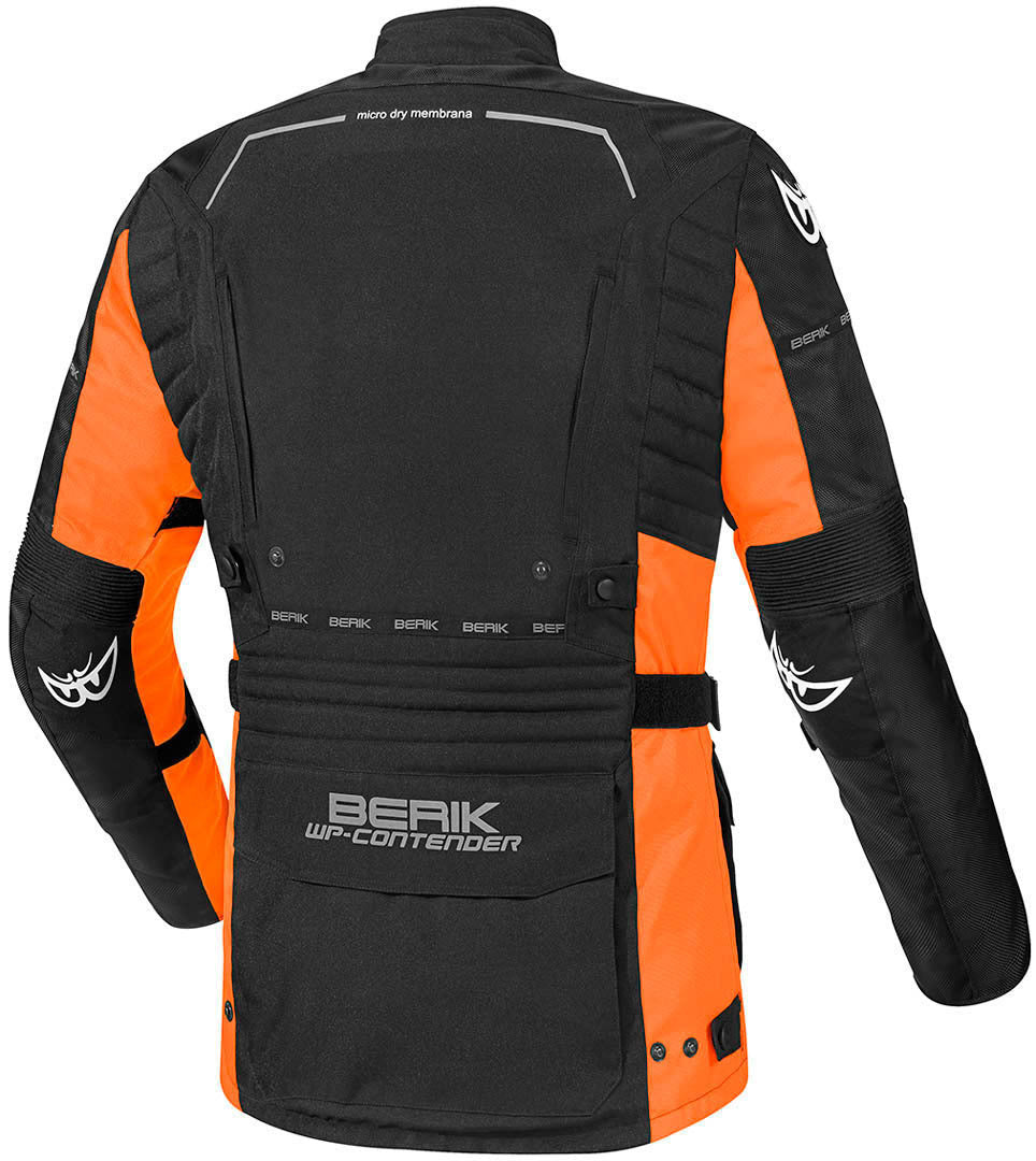 Berik Torino Waterproof Motorcycle Textile Jacket#color_black-orange