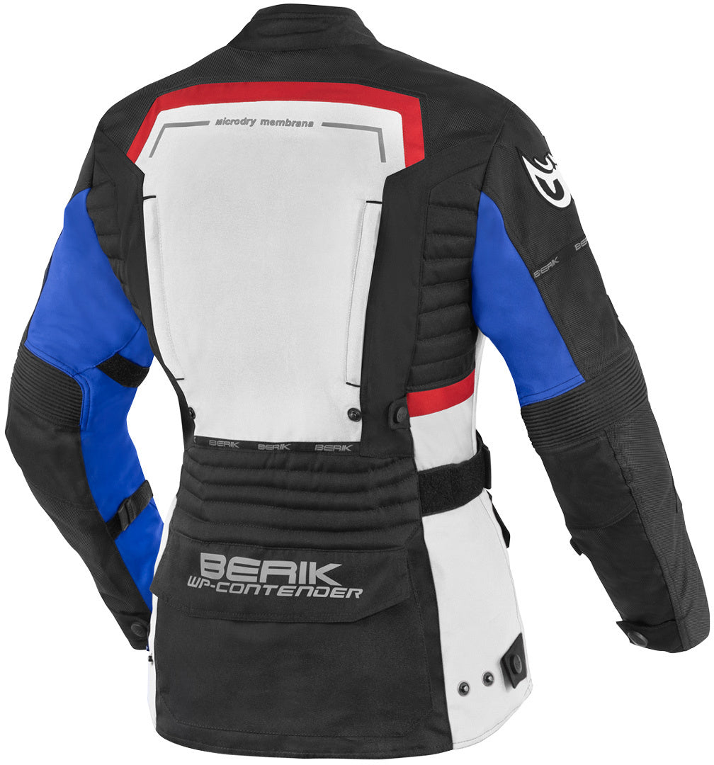 Berik Torino Waterproof Ladies Motorcycle Textile Jacket#color_black-blue-red