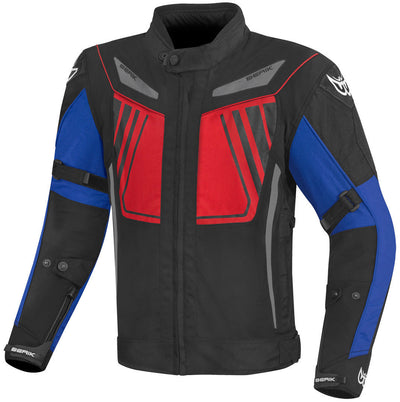 Berik Nardo Evo Waterproof Motorcycle Textile Jacket#color_black-red-blue