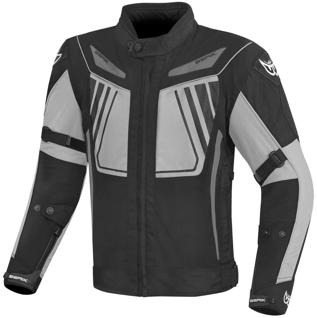 Berik Nardo Evo Waterproof Motorcycle Textile Jacket#color_black-grey
