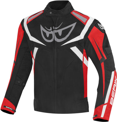 Berik The Eye Waterproof Motorcycle Textile Jacket#color_black-red