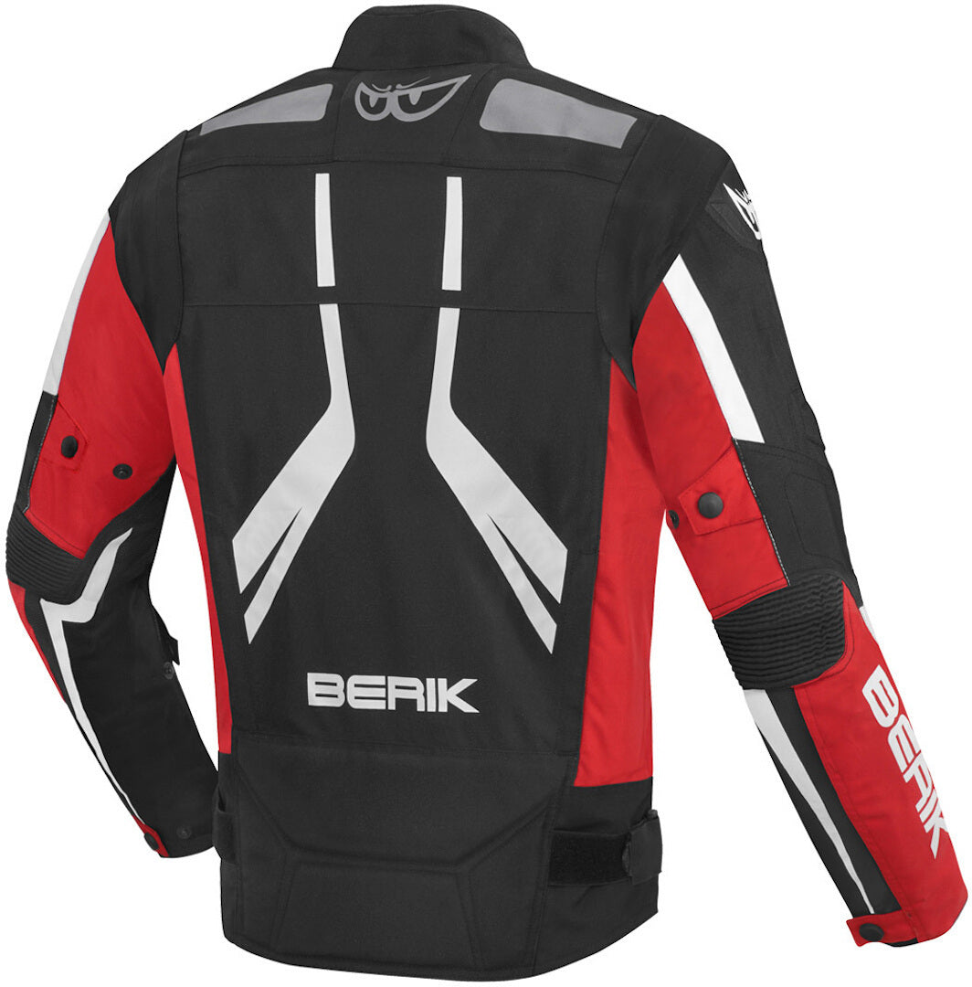 Berik The Eye Waterproof Motorcycle Textile Jacket#color_black-red