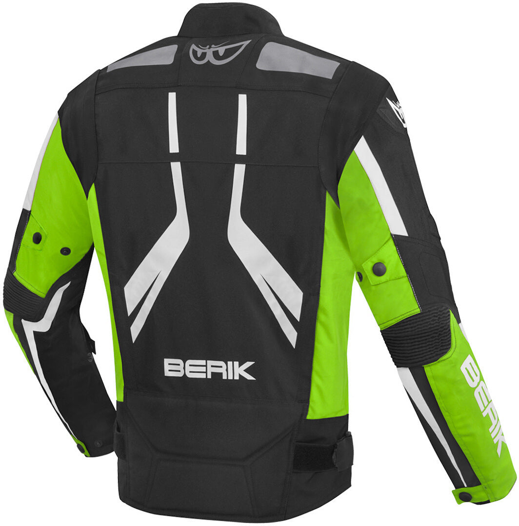 Berik The Eye Waterproof Motorcycle Textile Jacket#color_black-green