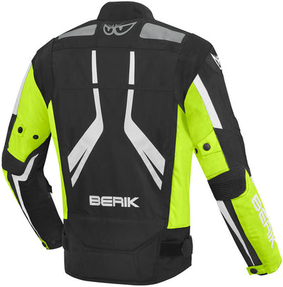 Berik The Eye Waterproof Motorcycle Textile Jacket#color_black-neon-yellow