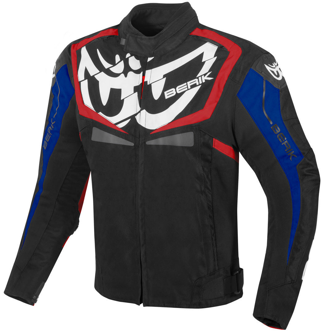 Berik Radic Evo Waterproof Motorcycle Textile Jacket#color_black-red-blue