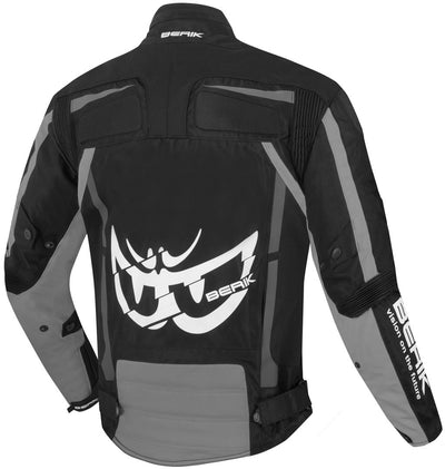 Berik Radic Evo Waterproof Motorcycle Textile Jacket#color_black-white-grey