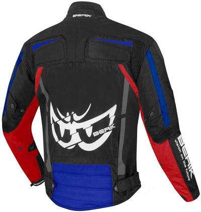 Berik Radic Evo Waterproof Motorcycle Textile Jacket#color_black-red-blue