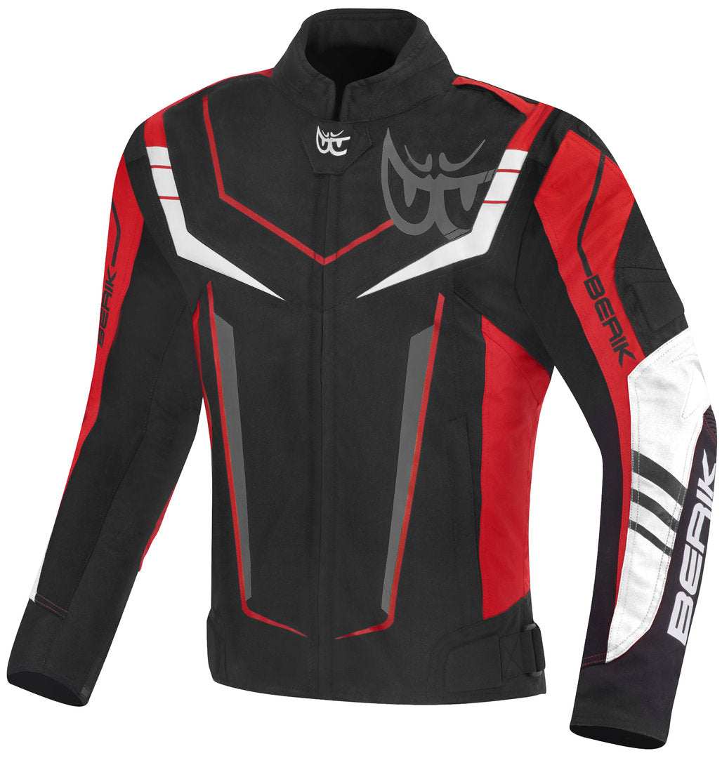 Berik Radic Evo Plus Waterproof Motorcycle Textile Jacket#color_black-white-red