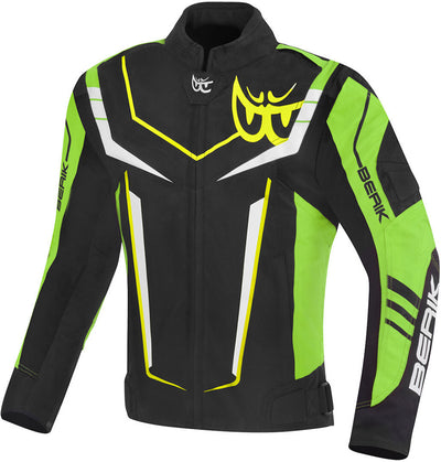 Berik Radic Evo Plus Waterproof Motorcycle Textile Jacket#color_black-yellow-green