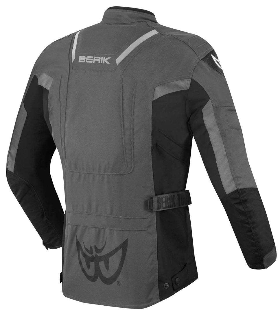Berik Tourer Waterproof Motorcycle Textile Jacket#color_grey-black