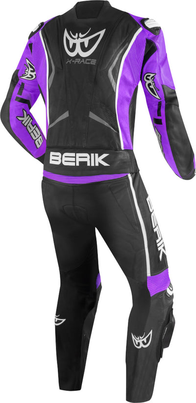 Berik Zakura Evo perforated 2-Piece Motorcycle Leather Suit#color_black-purple
