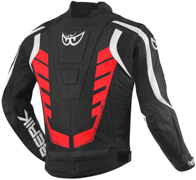 Berik Zakura Motorcycle Leather Jacket#color_black-white-red