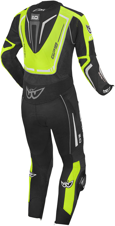 Berik Imola One Piece Motorcycle Leather Suit#color_black-yellow-white